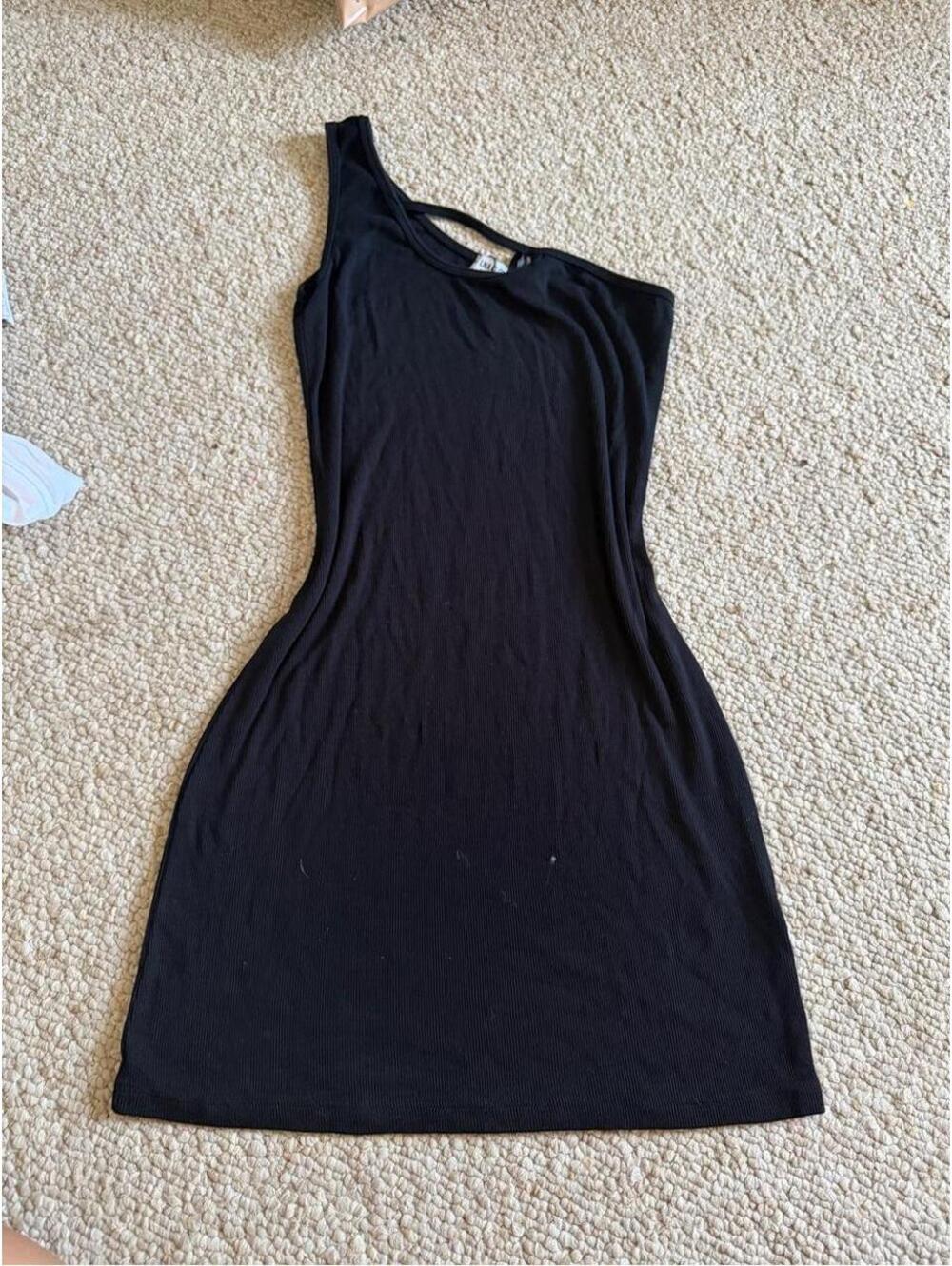 Revolve LNA Black one shoulder dress